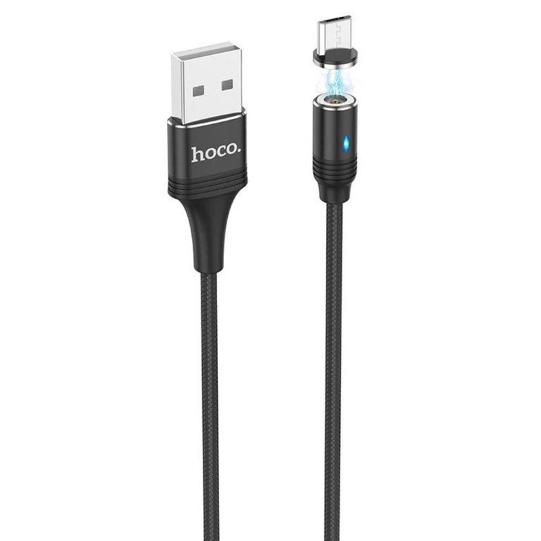 Кабель U76 USB Micro USB магнитный 1M HOCO черный