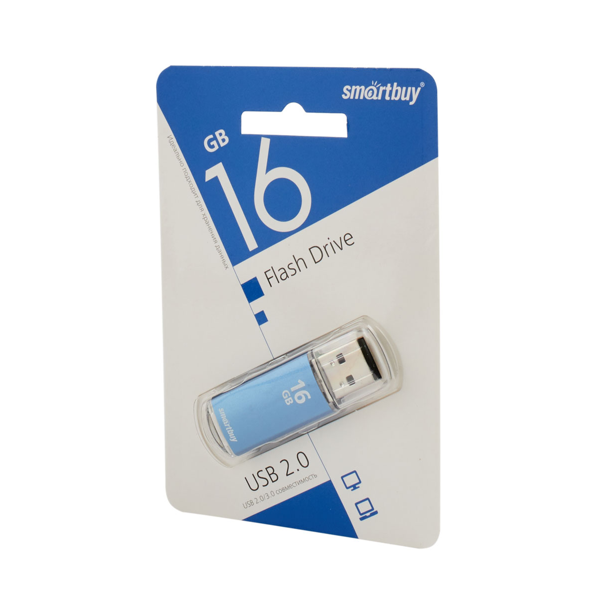 USB накопитель 16 GB Smart Buy V-Cut Blue