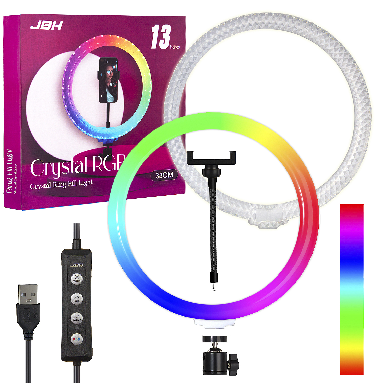 Селфи кольцо 33СМ RD-33 13" RGB JBH