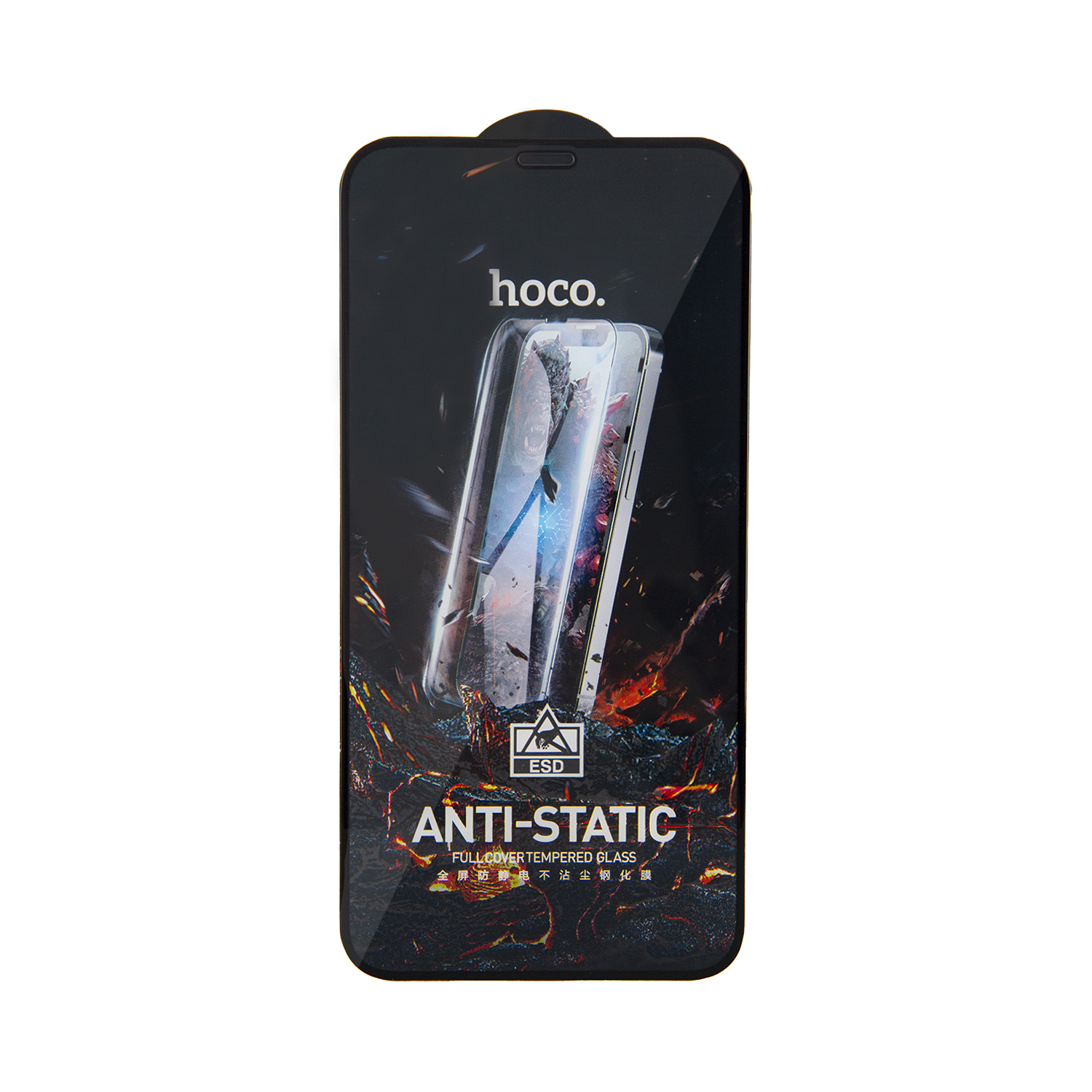 Защитное стекло iPh 11/XR Full Screen HD Anti-Static G10 Hoco Black без упаковки