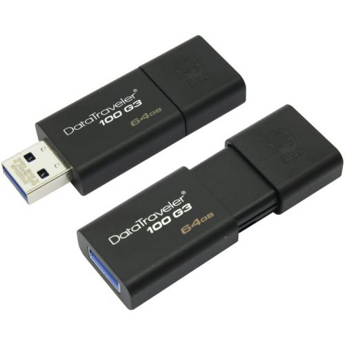 USB накопитель 64 GB Kingston DT100-G3 черный 3.0