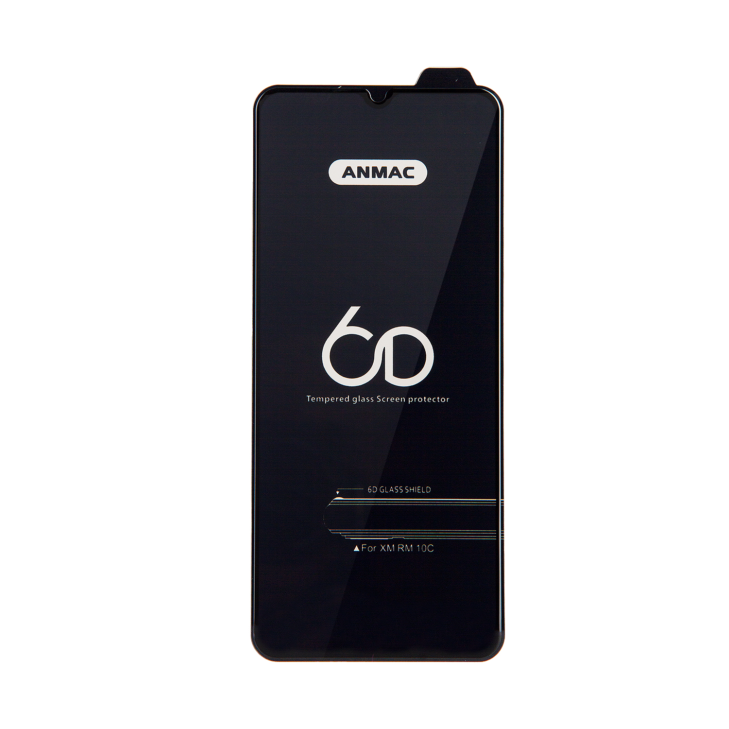 Защитное стекло XM Redmi 10C Anmac 6D Black без упаковки Арт.1137175