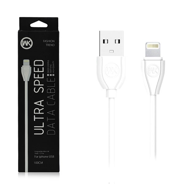Кабель USB Lightning 1m WDC-050i WK Ultra Speed белый
