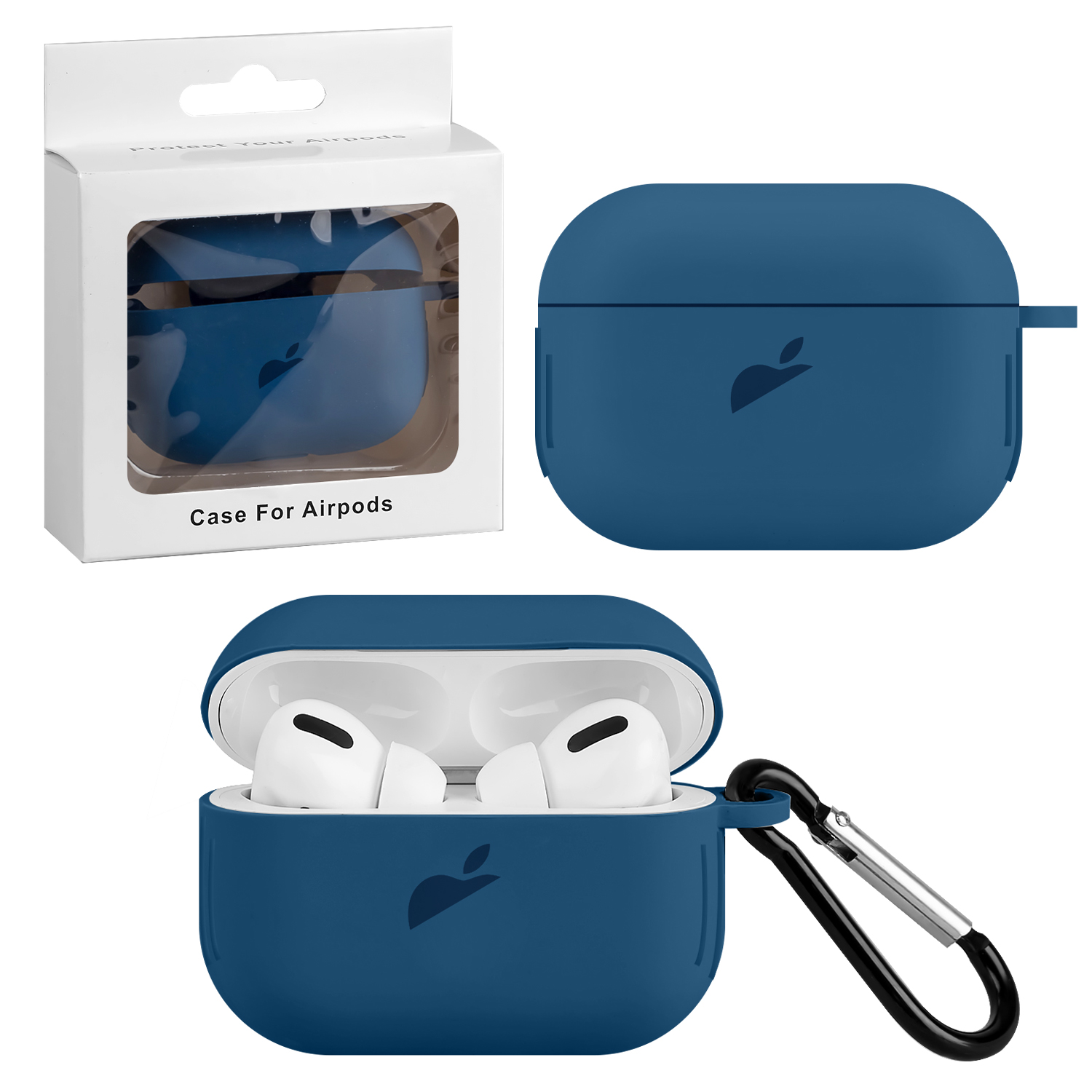 Чехол Apods Pro Silicon Case APL Cobalt Blue (c LOGO)
