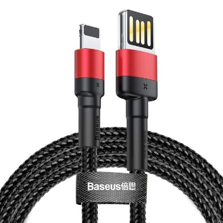 Кабель USB Lightning 2M 1.5A Cafule Cable Special Edition Baseus черный с красным CALKLF-H09