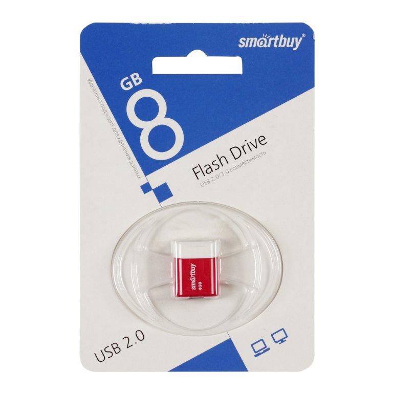 USB накопитель 8 GB Smart Buy LARA Red