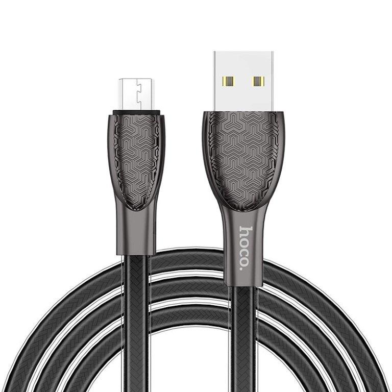 * Кабель U52 USB Micro USB 1.2m HOCO черный