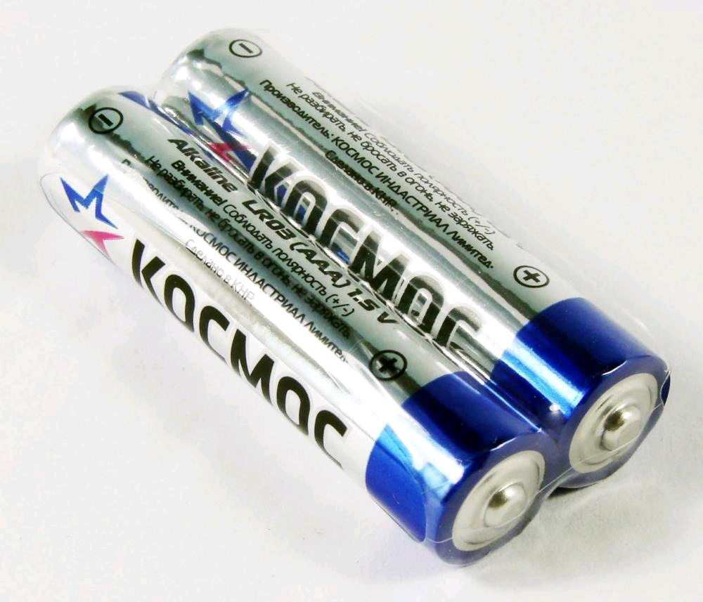 Батарейка щелочная КОСМОС LR03 (AAA) 1.5В 2 шт/уп