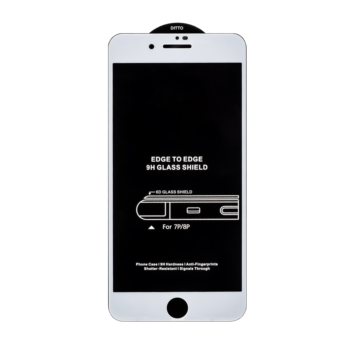 Защитное стекло iPh 7/8 Plus White 6D без упаковки