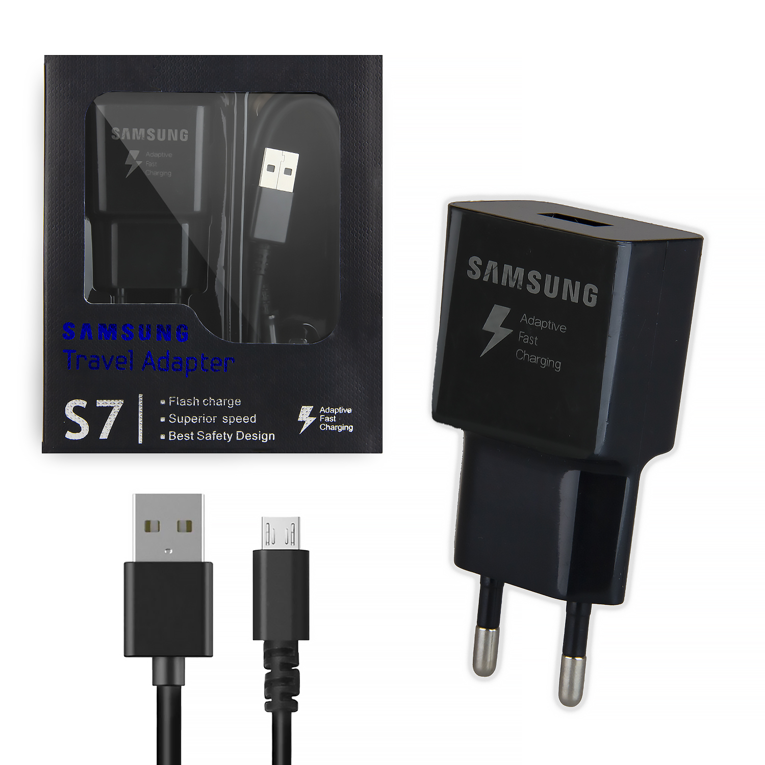 СЗУ Samsung Micro S7 2A черный (120шт/кор)