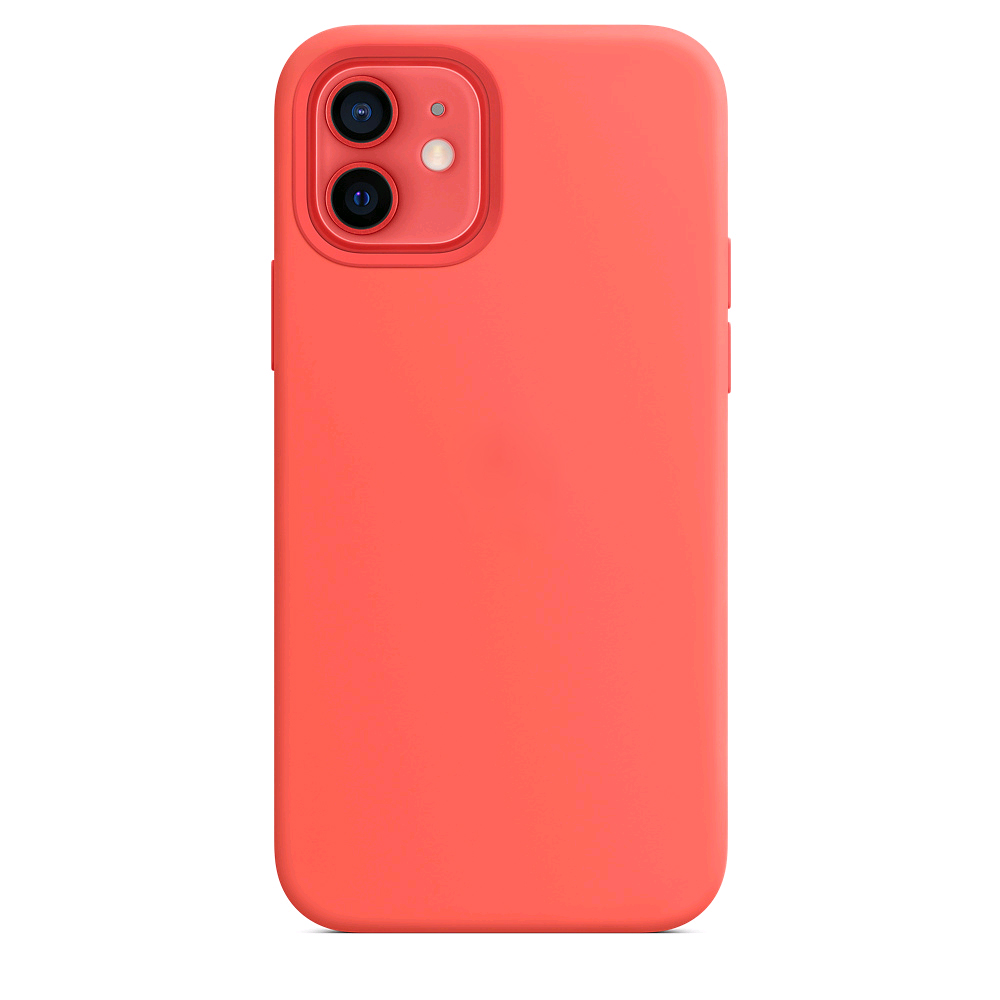 Чехол iPh 12/12 Pro Silicon Case 100% ORG Pink Citrus (MagSafe) c LOGO