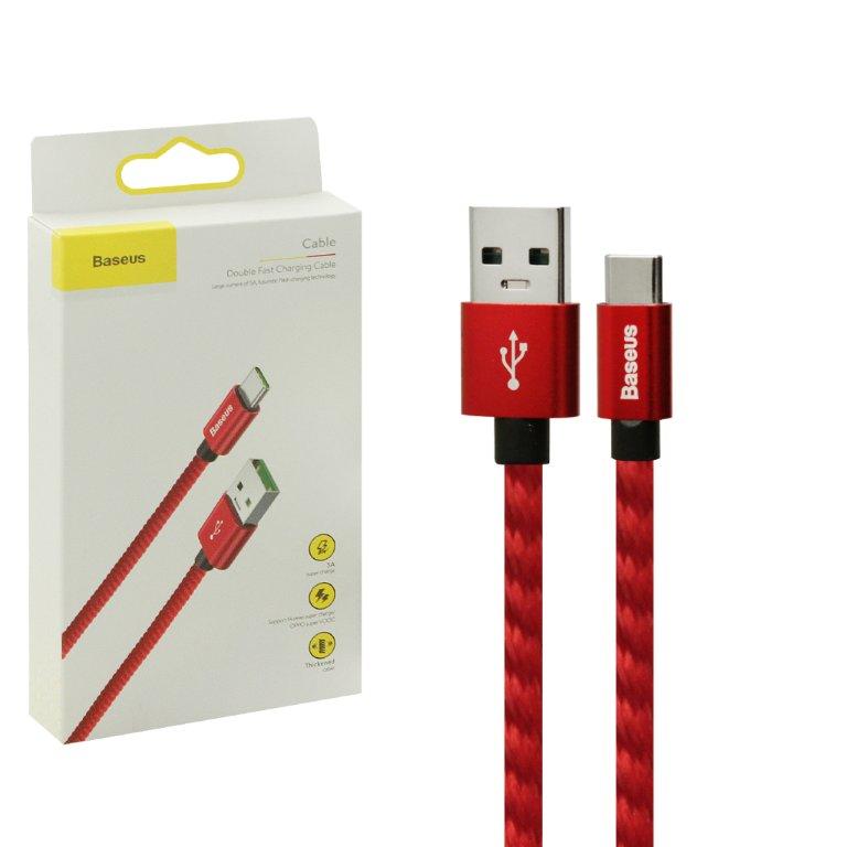 Кабель USB Type-C 1M 5A Dual-mode Fast Charging Cable Baseus красный CATKC-A09