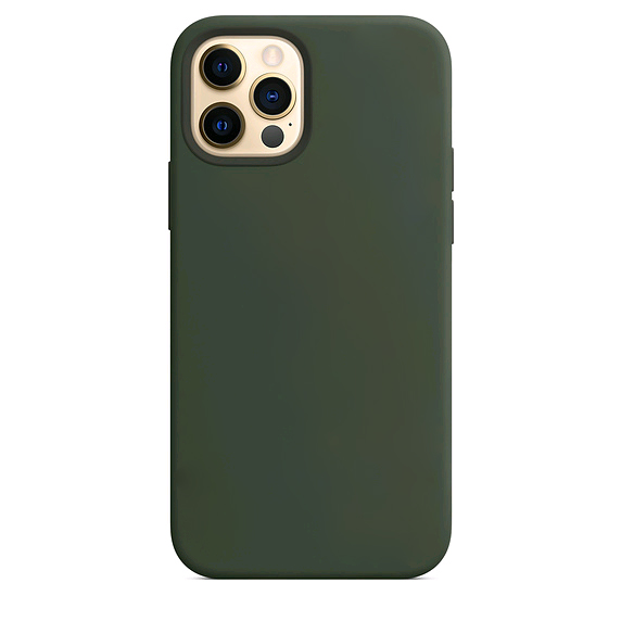 Чехол iPh 12 Mini Silicon Case ORG Cyprus Green (MagSafe) c LOGO