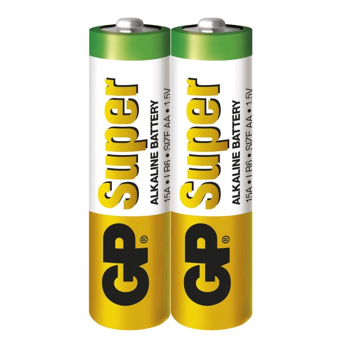 Батарейка GP Super LR6 AA Shrink 2 Alkaline 1.5V (2/40/200/1000)