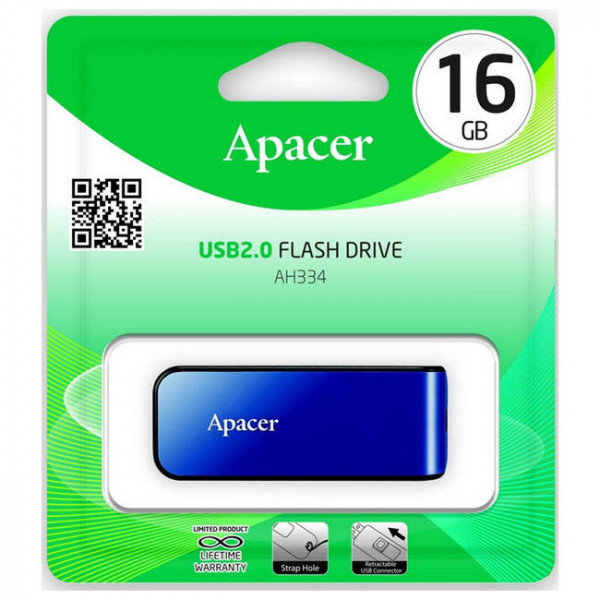 USB накопитель 16GB Apacer AH334 голубой