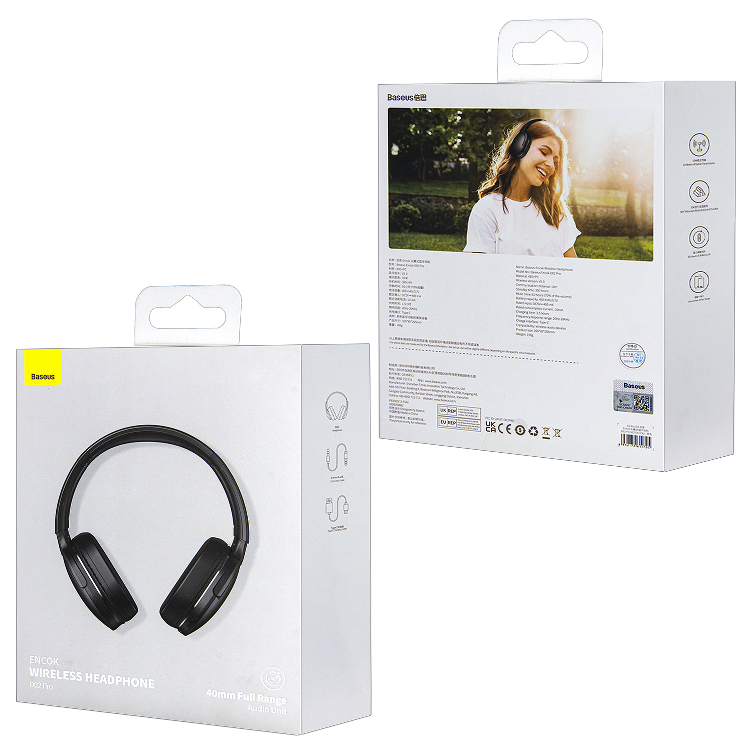 Наушники Bluetooth D02 Pro Wireless Headphone Baseus NGTD010301