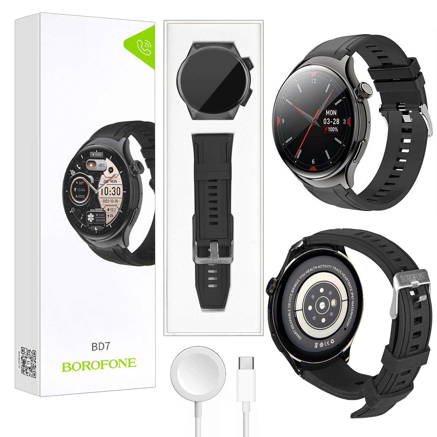 Часы smart watch BOROFONE BD7 черный