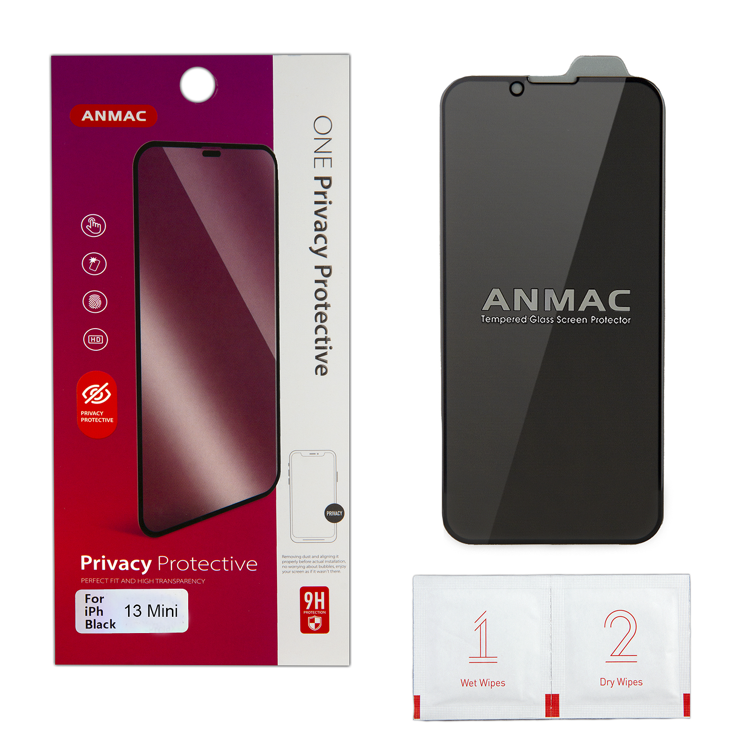 Защитное стекло iPh 13 Mini Anmac Privacy