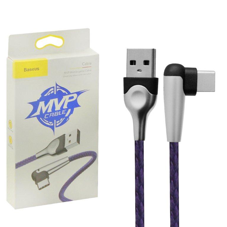 Кабель USB Type-C 2m 2A Г-образный MPV Mobile game Cable Baseus синий