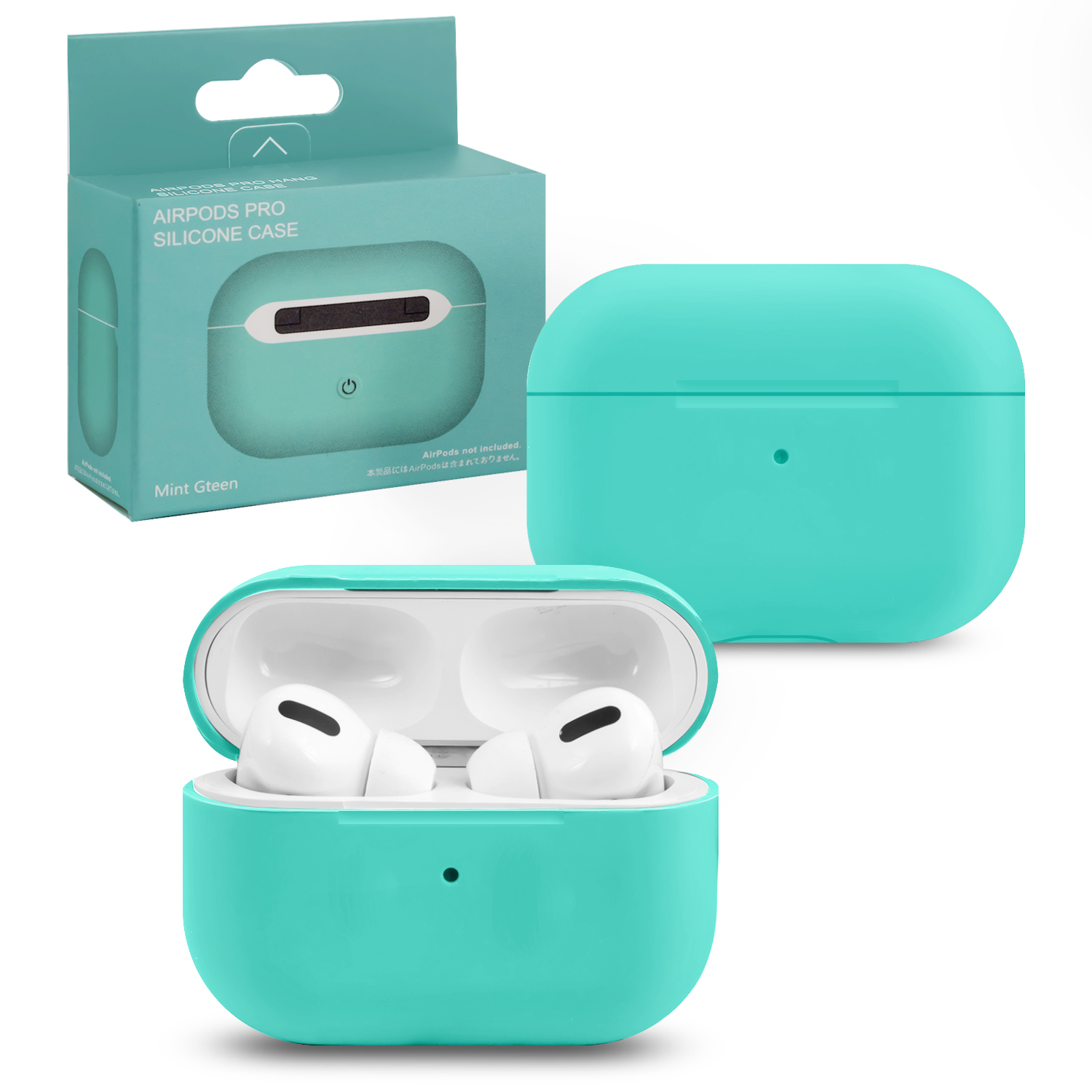 Чехол APods Pro Silicone Mint Green