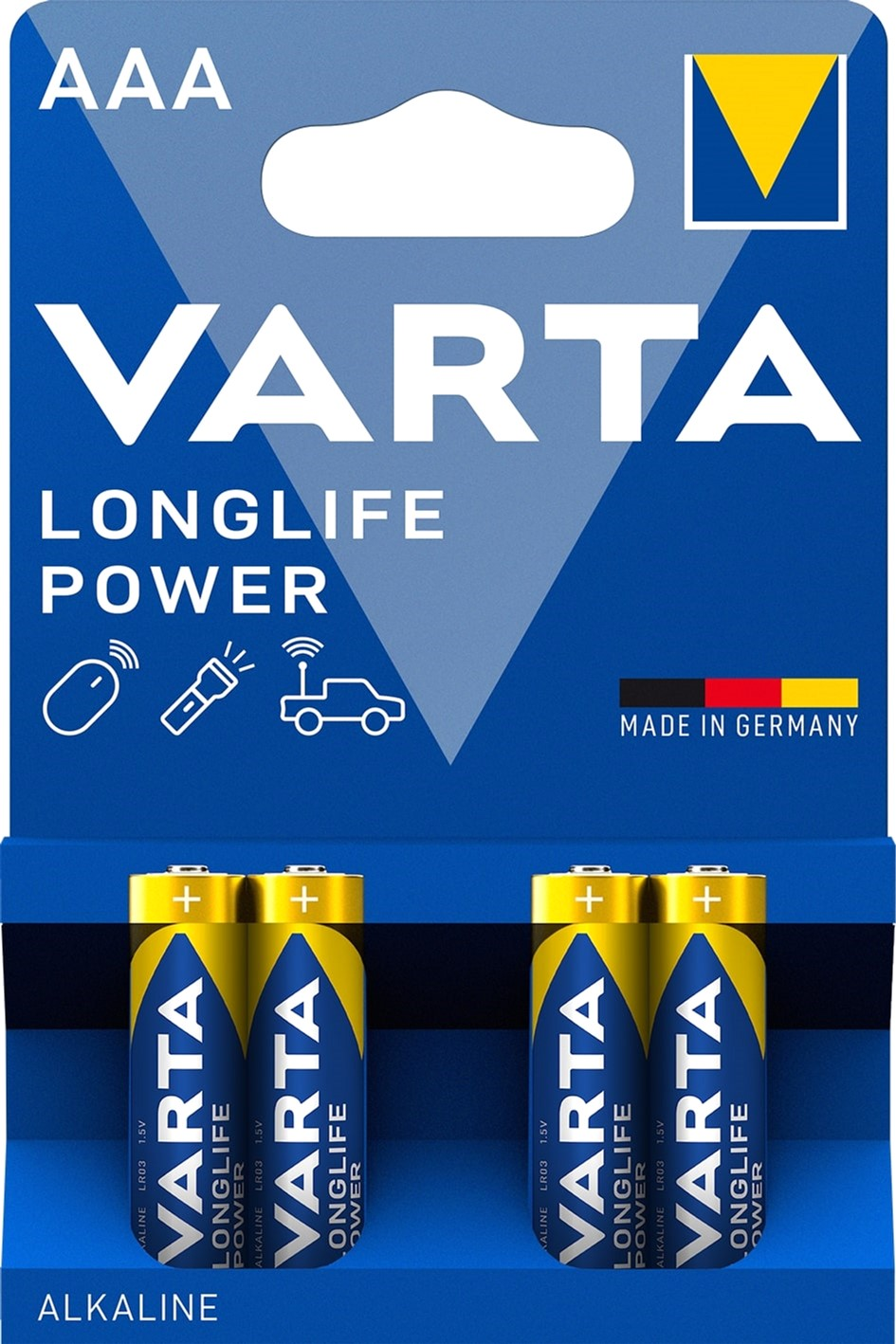 Батарейка Varta LONGLIFE MAX POWER (MAX TECH) LR03 AAA BL4 Alkaline 1.5V (4703) (4/40/200)