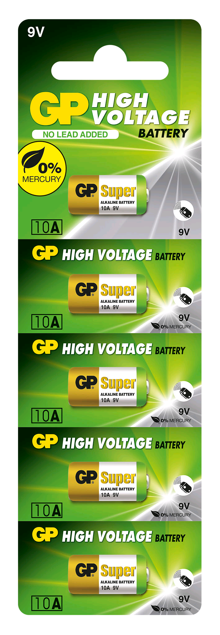 Батарейка GP LR10/A10/MN10 BL5 Alkaline 9V (5/100/1000)