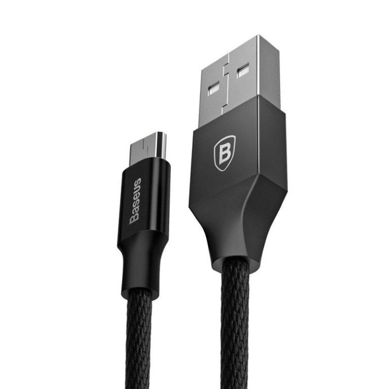 Кабель USB Micro USB 1.5M 2A Yiven Cable Baseus черный CAMYW-B01