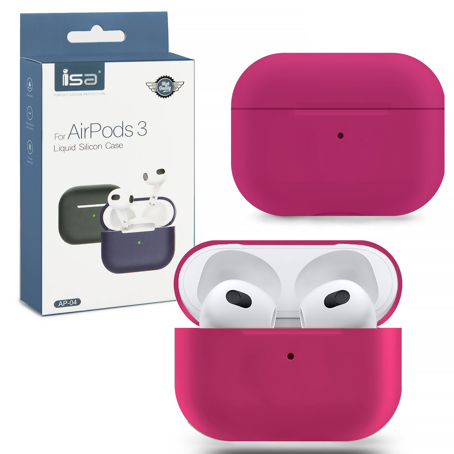 Чехол Apods 3 Silicon Case ISA Rose Pink