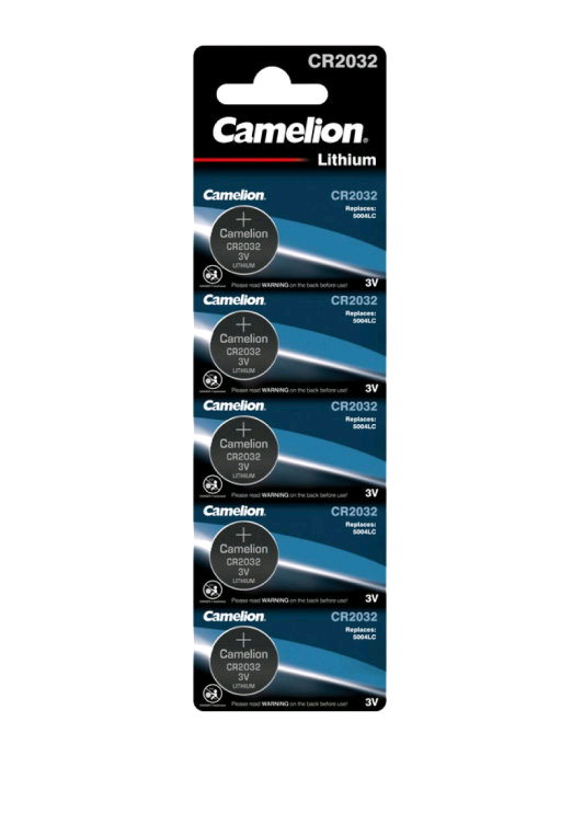 Батарейка Camelion CR2032 BL5 Lithium 3V (5/50/1800)