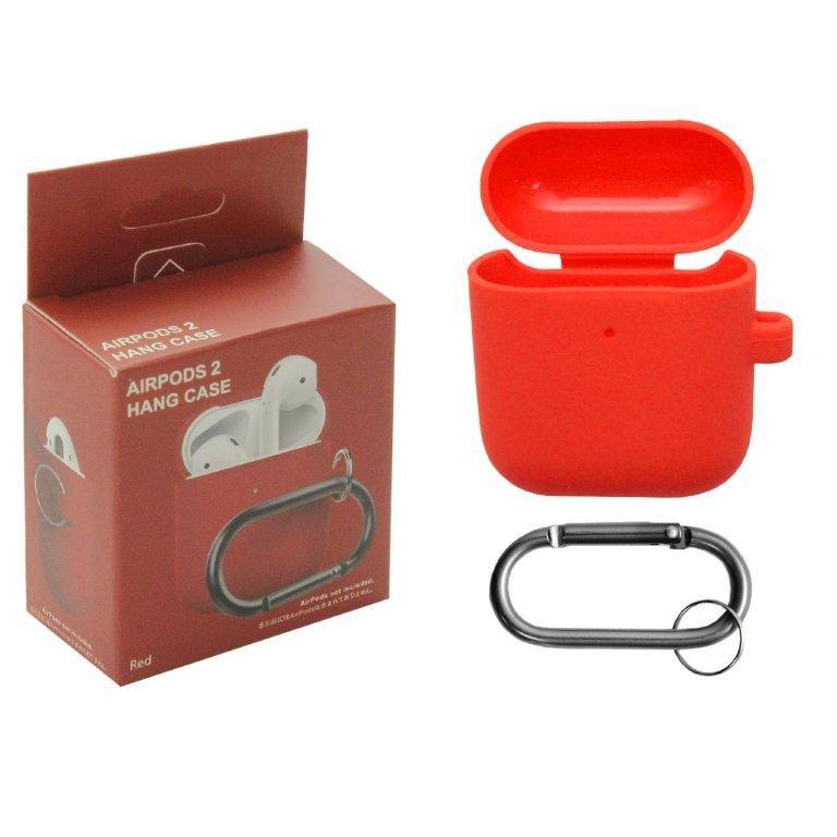 Чехол APods 1/2 Hang Silicon Case с карабином Red 