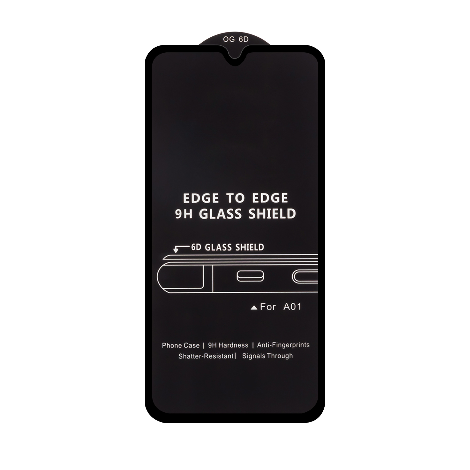 Защитное стекло Samsung A01 6D без упаковки