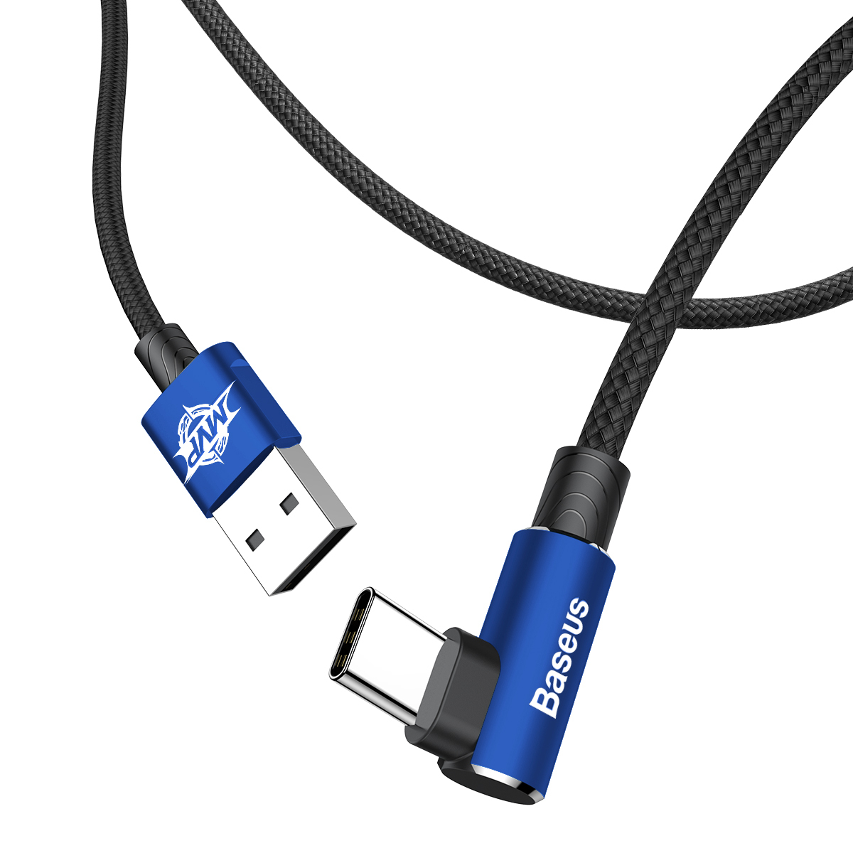 Кабель USB BASEUS MVP Elbow Type, USB- Type-C, 2A, 1m, синий , угловой CATMVP-A03