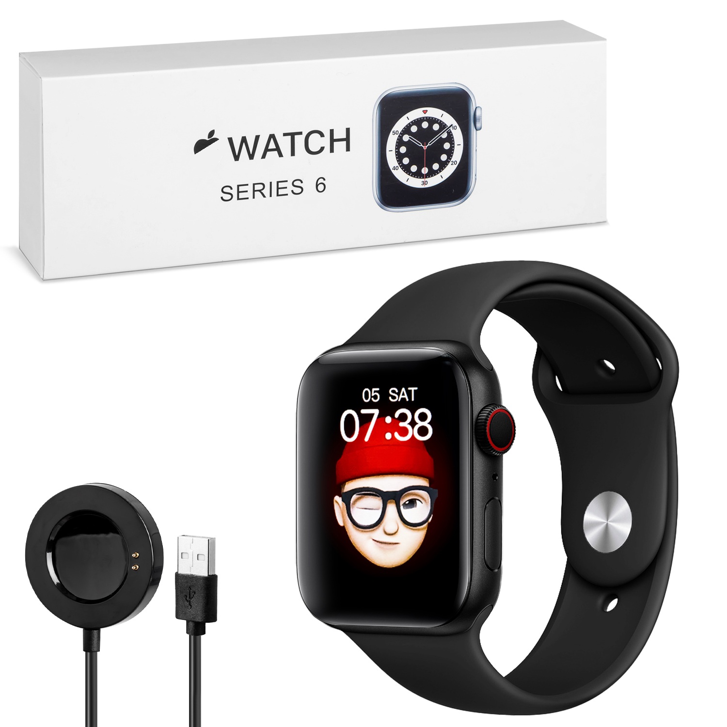 Купить фитнес-браслет apl watch 6 черный в СПб