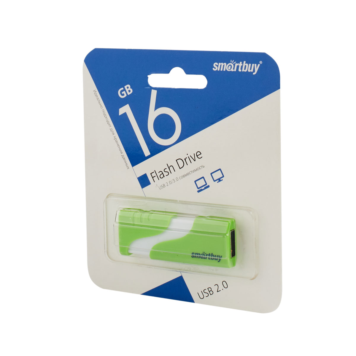 USB накопитель 16 GB Smart Buy Hatch Green