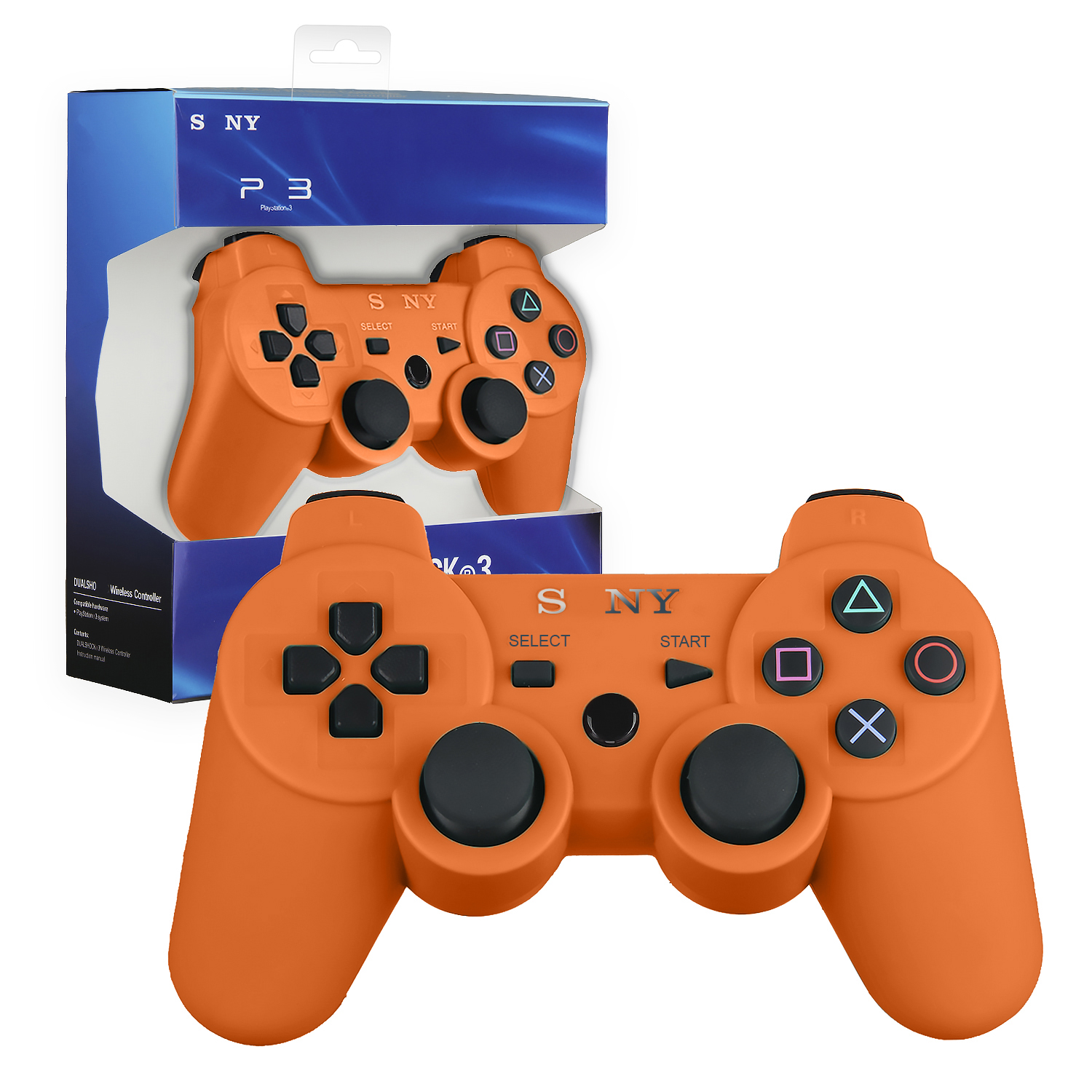 Джойстик PS3 (Bluetooth) беспроводной оранжевый