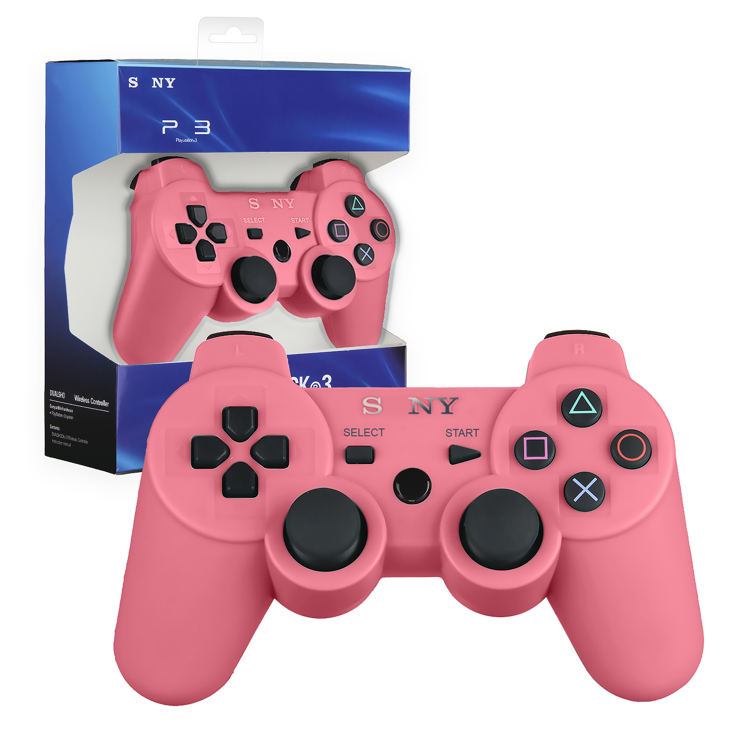 Джойстик PS3 (Bluetooth) беспроводной Розовый