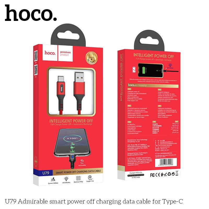 Кабель U79 USB Type-C Hoco черный