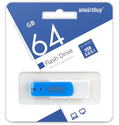 USB накопитель 64 GB Smart Buy Diamond Blue 3.0