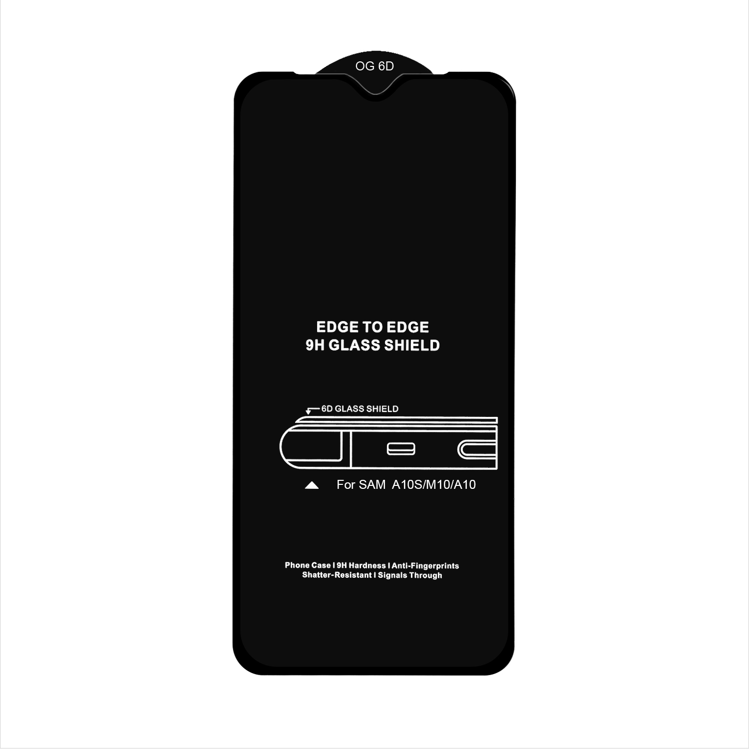 Защитное стекло Samsung A10/M10 6D без упаковки