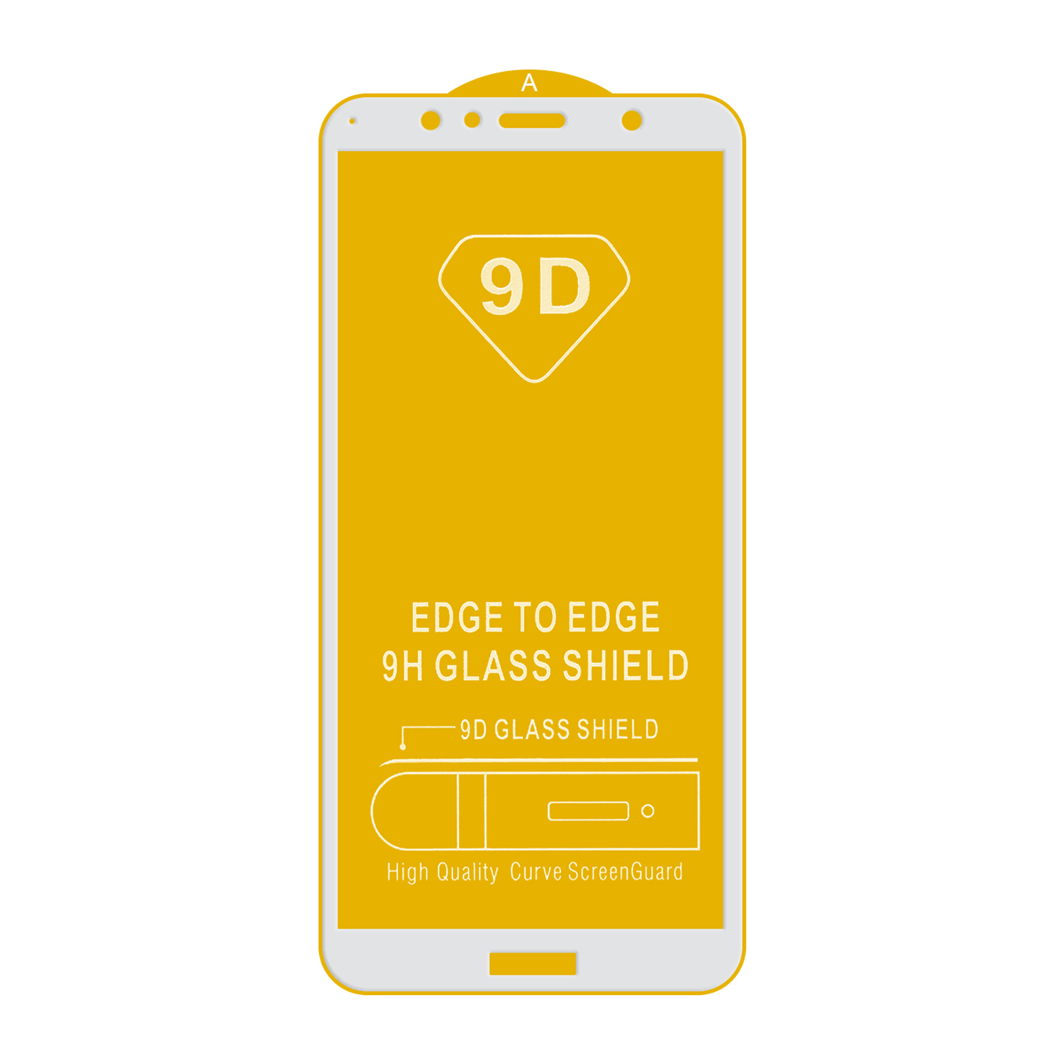 Защитное стекло Huawei Y6 (2018)/Honor 7A Pro/7C с рамкой 9H Full Glue без упаковки белое