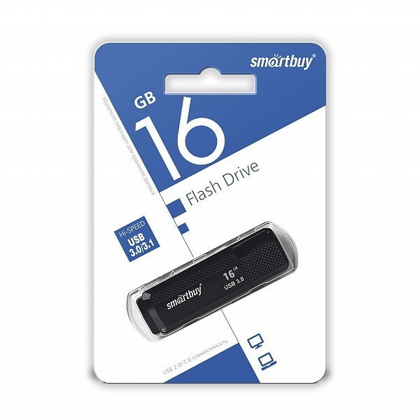 USB 3.0 накопитель 16 GB Smart Buy Dock Black