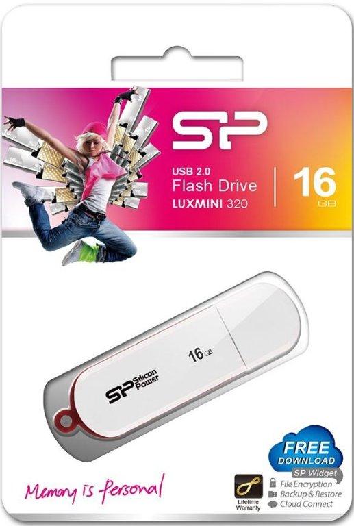 USB накопитель 16 GB Silicon Power Luximini 320 White