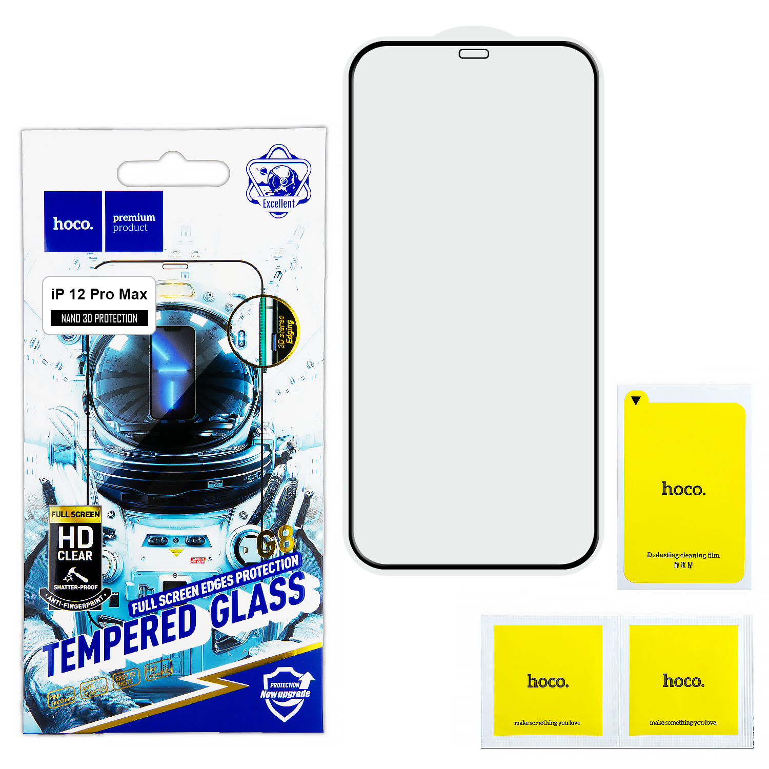 Защитное стекло IPH 12 Pro Max (6.7) G8 HOCO