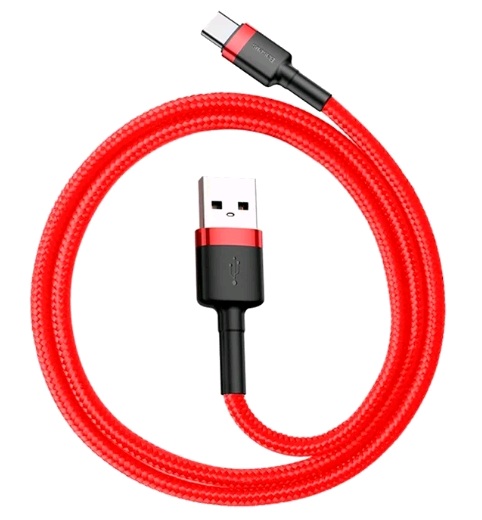 Кабель USB Type-C 0.5M 3A Cafule Cable Baseus красный CATKLF-A09