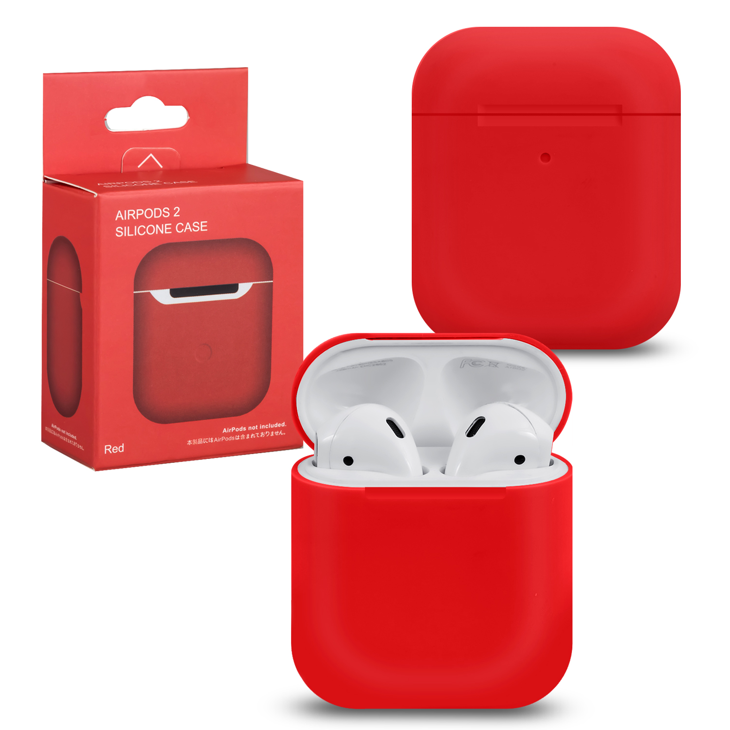 Чехол APods 1/2 Silicone Red #11