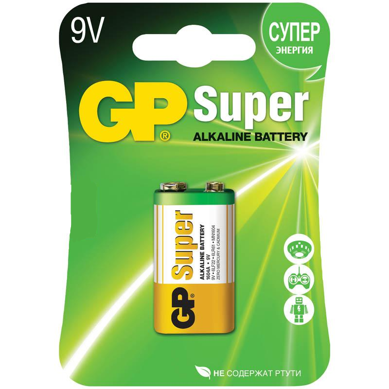 Батарейка GP Super Крона 6LR61 BL1 Alkaline 9V (1/10/200)