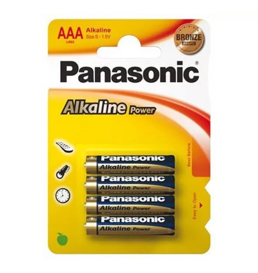 Батарейка щелочная PANASONIC LR03 (AAA) Alkaline 1.5В бл/4