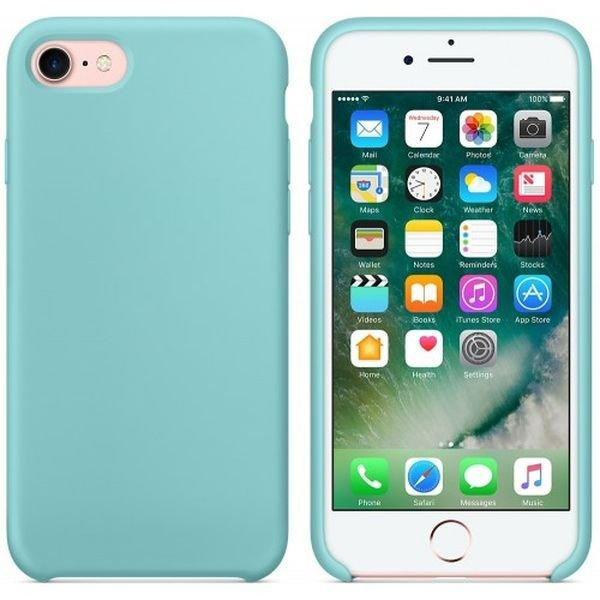 Чехол Iph 8 Silicon Case 100% ORG Sea Blue (c LOGO)