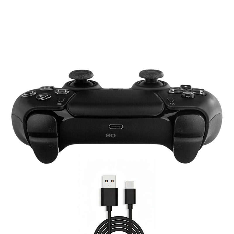 картинка Джойстик PS5 DualSense беспроводной Black (logo) от магазина ISA