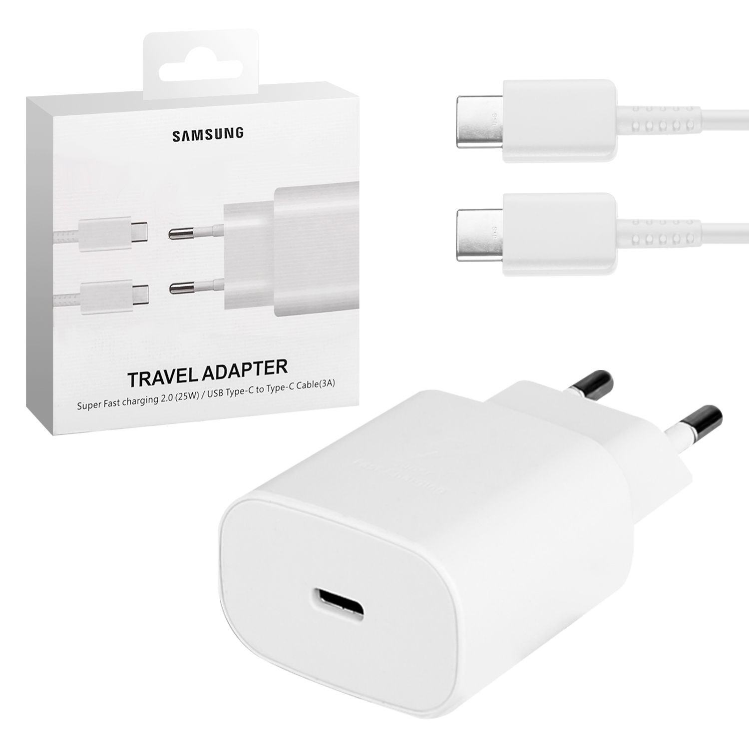 *СЗУ Type-C Samsung Note 10 Super PD Fast Charging Set  белое (120шт/кор)